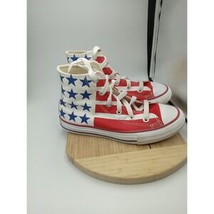 Converse Youth Chuck Taylor‎ All Star HI Red White Blue USA Shoes Size 1 Youth